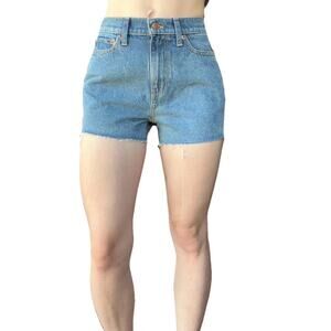 Victoria Secret PINK Women’s Denim Jean Shorts Cutoff 25” Waist Medium Wash
